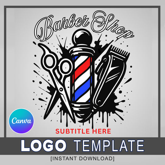 Barber Logo Template | Editable in Canva