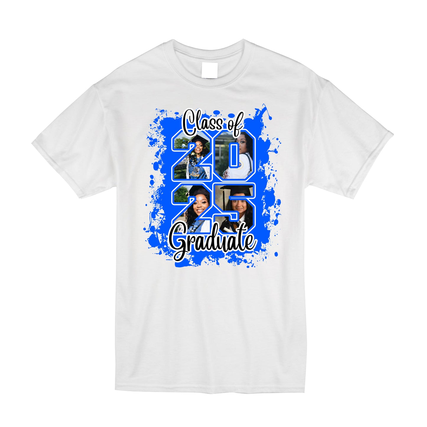 BLUE Class of 2025 Senior Design Canva Template , Graduation Class of 25 png files