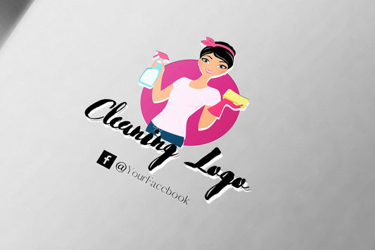 Cleaning Service Logo Template (edit with CANVA) Customizable DIY Cleaning Business