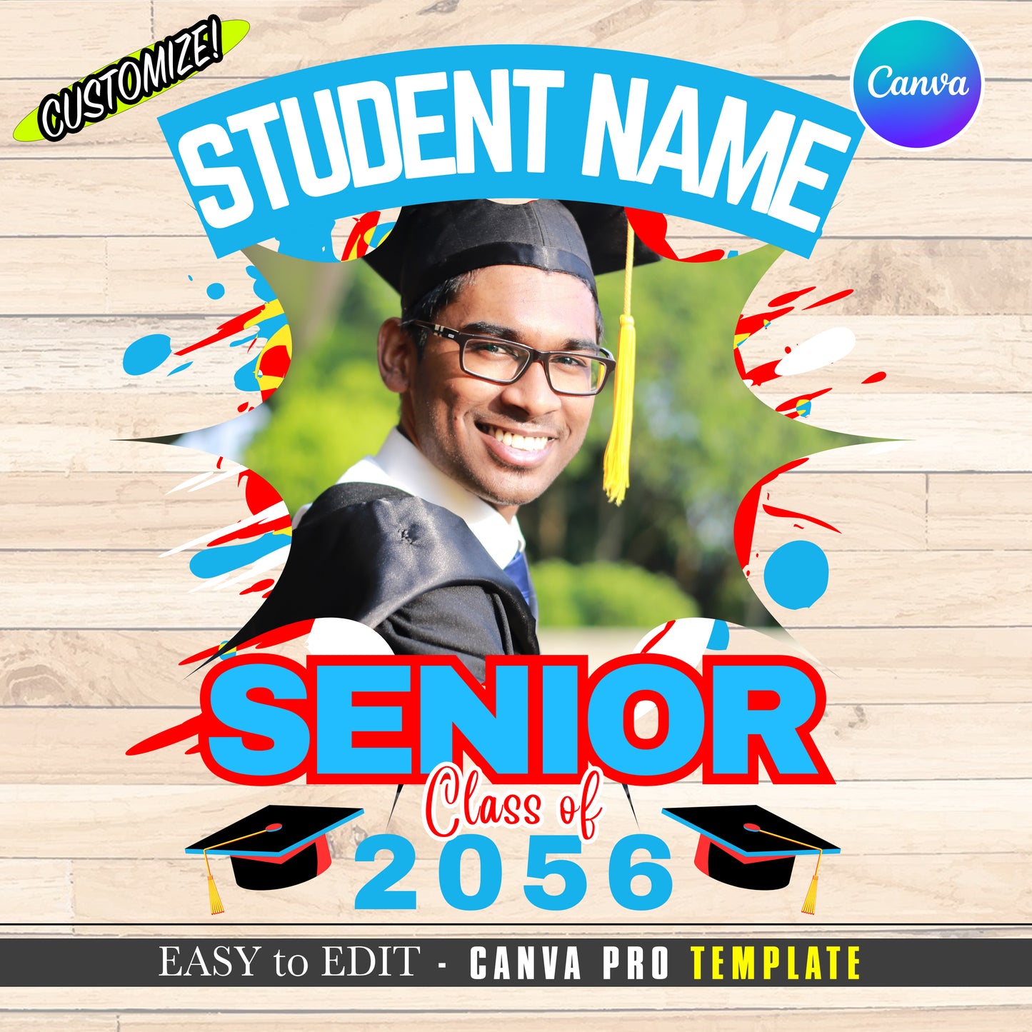 Class of 2025 Graduation Canva Template - Easy DIY Digital Download