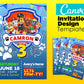 Editable Paw Patrol Birthday Invitation Template | DIY Canva Design