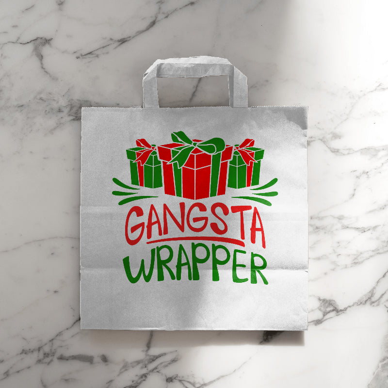 Funny Christmas svg - Gangsta Wrapper - SVG, PNG Santa Gift Holidays [Instant Download]