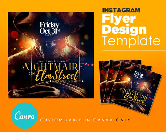 Halloween Flyer Template for Canva | High-Res Editable Design