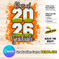 Graduation Senior Canva Template - Class of 26 EDITABLE DIY [ORANGE]
