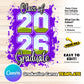Purple Graduation Senior Canva Template - Class of 26 EDITABLE DIY png file