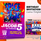 Space Jam Birthday Invitation Template - Editable DIY Canva Design